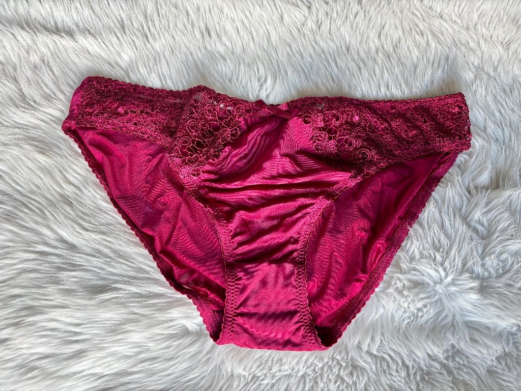 Rood satijnen slipje - L, Kleding | Dames, Verzenden, Rood, Slip