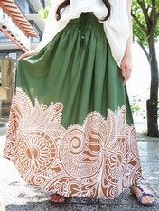 Boho Groene rok, Ophalen of Verzenden, Zo goed als nieuw, Groen, Accessoires