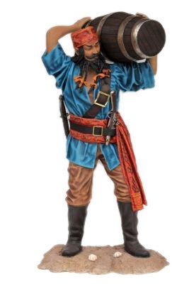 Pirate met Barrel – Piraat met Ton hoogte 196 cm, Ophalen, Nieuw, Overige typen