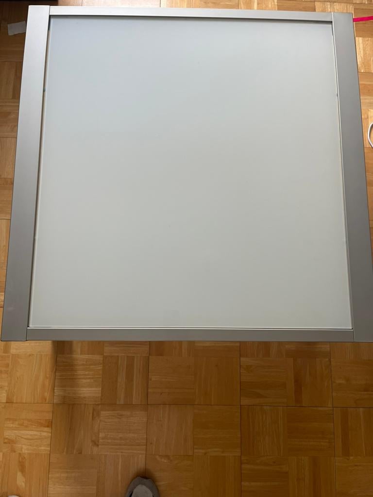 Salontafel melkglas, Huis en Inrichting, Tafels | Salontafels, Ophalen, 50 tot 100 cm, Vierkant, 50 tot 100 cm