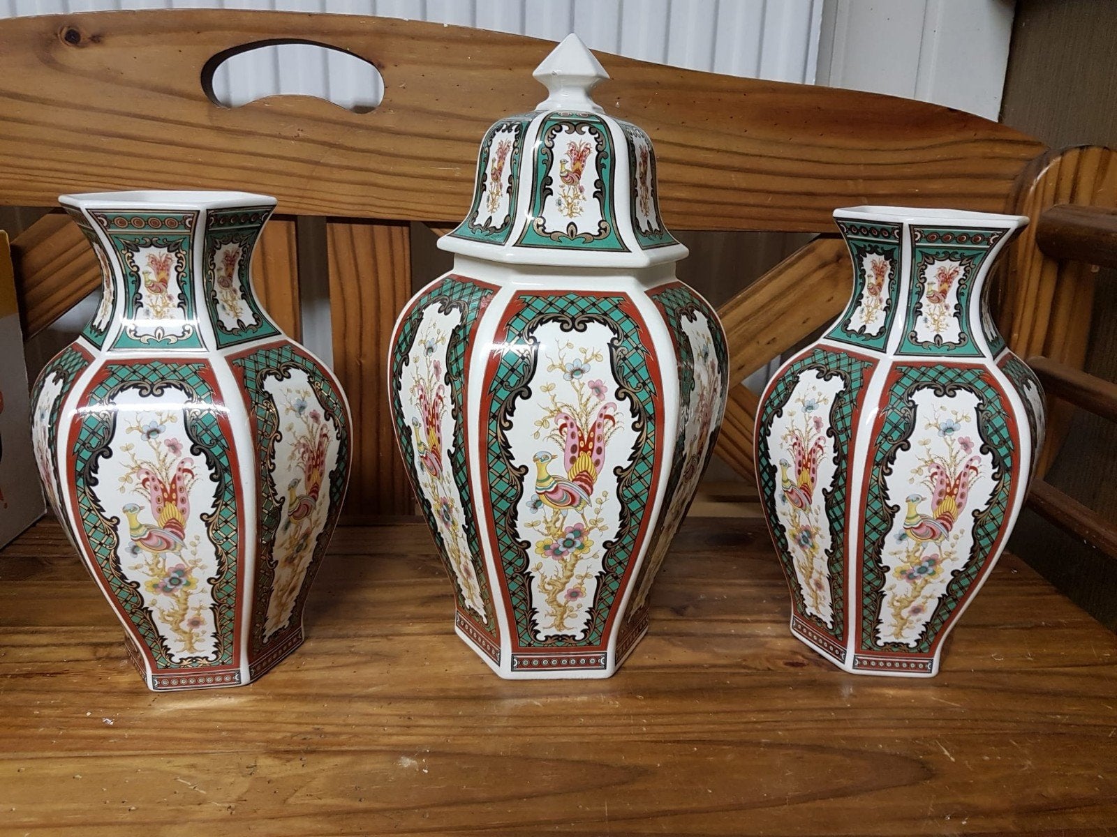 Mooie Chinees kaststel met vogels, Antiek en Kunst, Ophalen