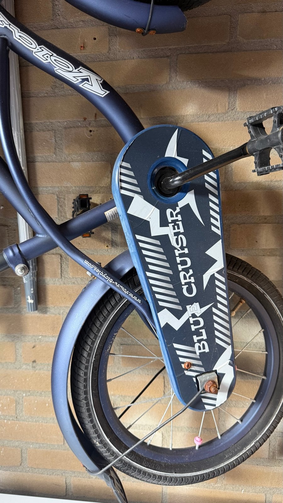 Blauwe kinderfiets - Blue Cruiser - 16 inch, Ophalen of Verzenden, Gebruikt, Terugtraprem, Minder dan 16 inch