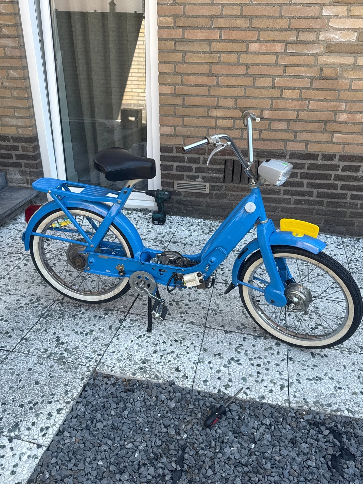 Vespa Piaggio Ciao C7 1972 - Nieuwe poedercoat geel kenteken, Fietsen en Brommers, Brommers | Vespa, Ophalen, Gebruikt, Ciao