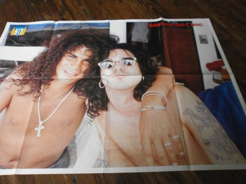 leuke xl poster Slash & Gilby   Guns 'n Roses, Verzenden, Zo goed als nieuw, A1 t/m A3, Muziek