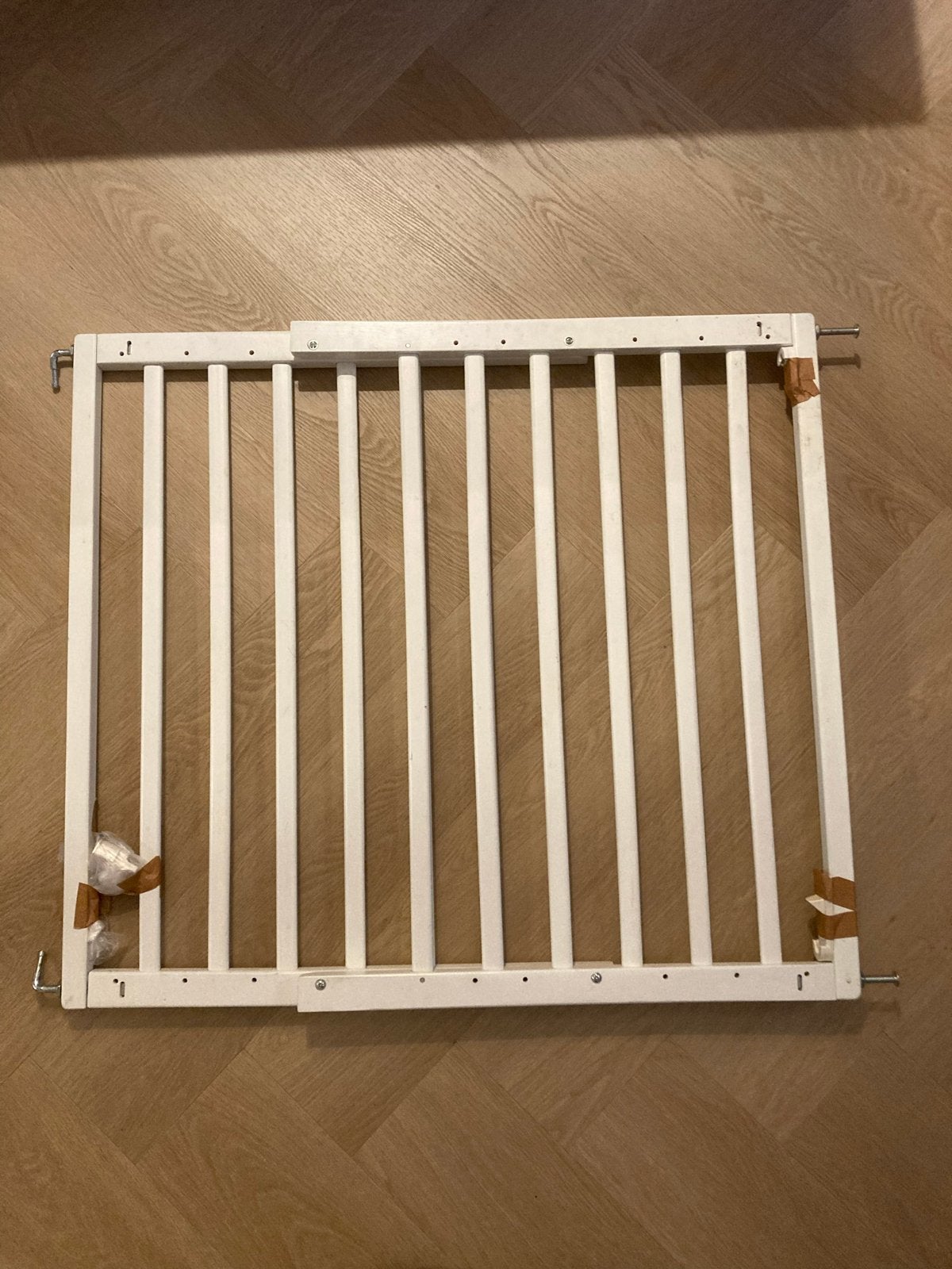Wit houten traphekje - LIAM, Ophalen, 100 tot 115 cm, Zo goed als nieuw, Schroefhekje