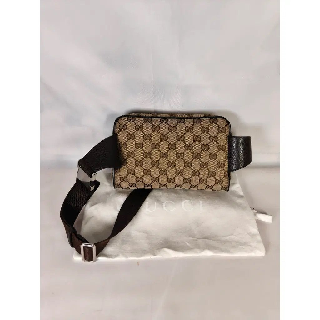 Gucci supreme belt bag origineel + tas en doos, Ophalen, Zo goed als nieuw, Zwart