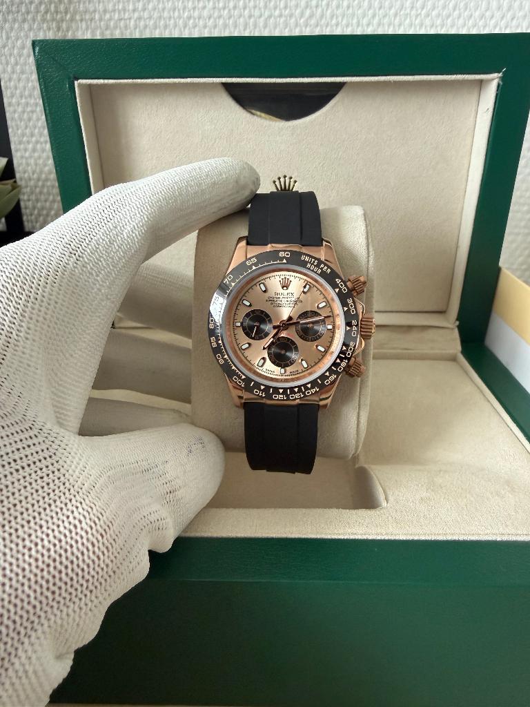 Rolex Daytona Rose Gold 40MM Oysterflex, Polshorloge, Overige materialen, Nieuw, Ophalen of Verzenden