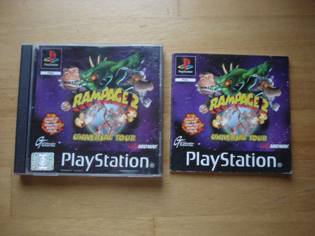rampage 2 world tour ps1, 1 speler, Racen en Vliegen, Ophalen of Verzenden, Zo goed als nieuw
