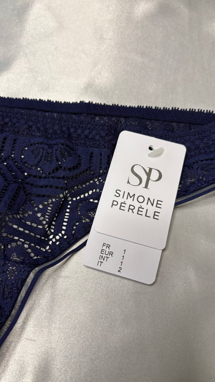 Simone Perele String XS-S, Verzenden, Blauw, String