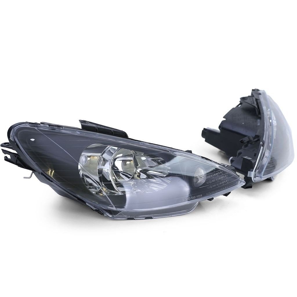 Koplampen Zwart Voor Peugeot 206, Verzenden, Automotive Parts, A.parts@hotmail.nl, Trasmolenlaan 12 3447 GZ Woerden