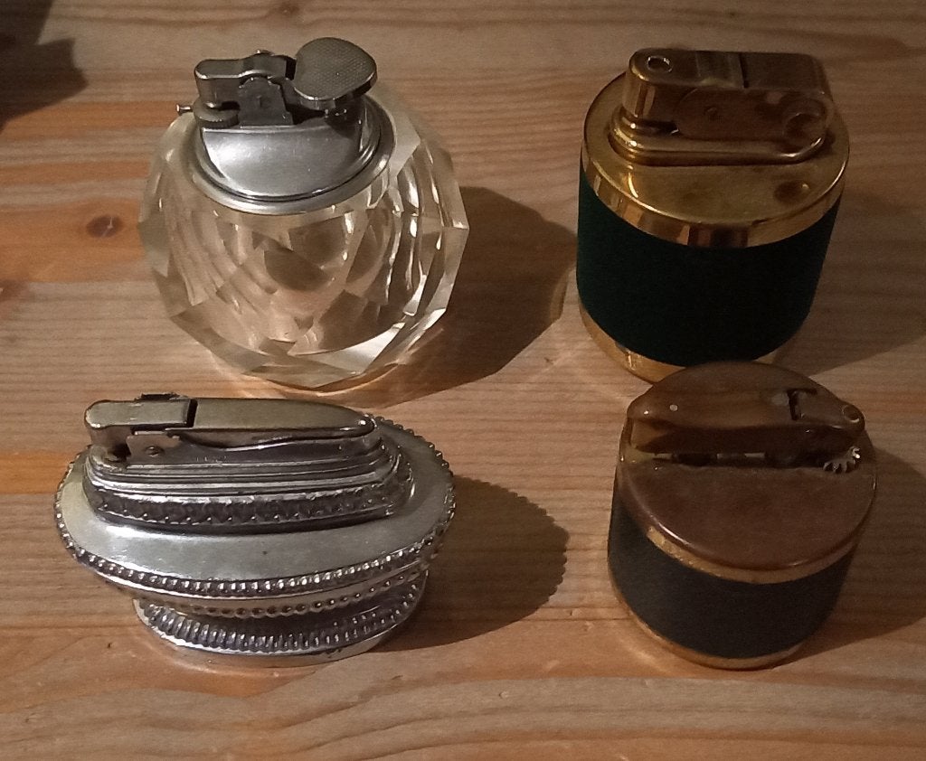 4 oude tafelaanstekers, Ophalen of Verzenden, Gebruikt