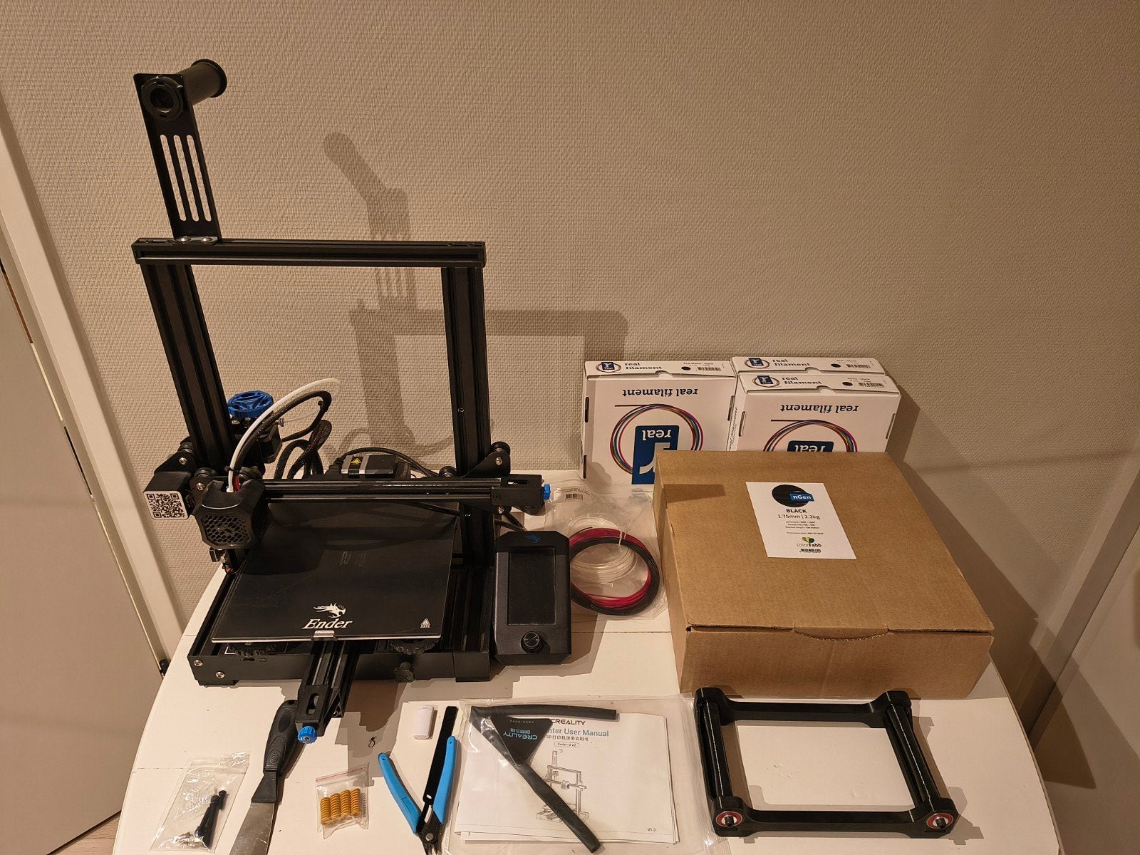 Creality ender 3 v2 3d printer met veel filament en toebehor, Computers en Software, 3D Printers, Ophalen, Gebruikt, Creality Ender 3 V2