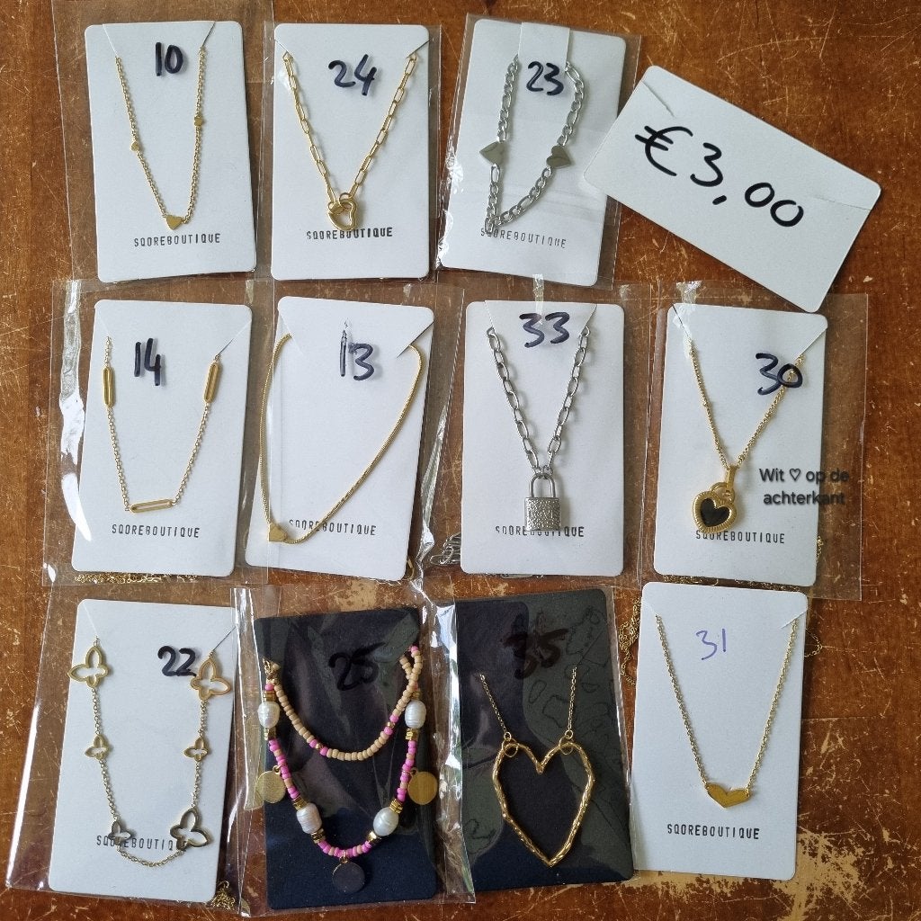 Sieraden bodemprijs kettingen roestvrij staal rvs ketting, Overige materialen, Verstelbaar, Overige kleuren, Nieuw