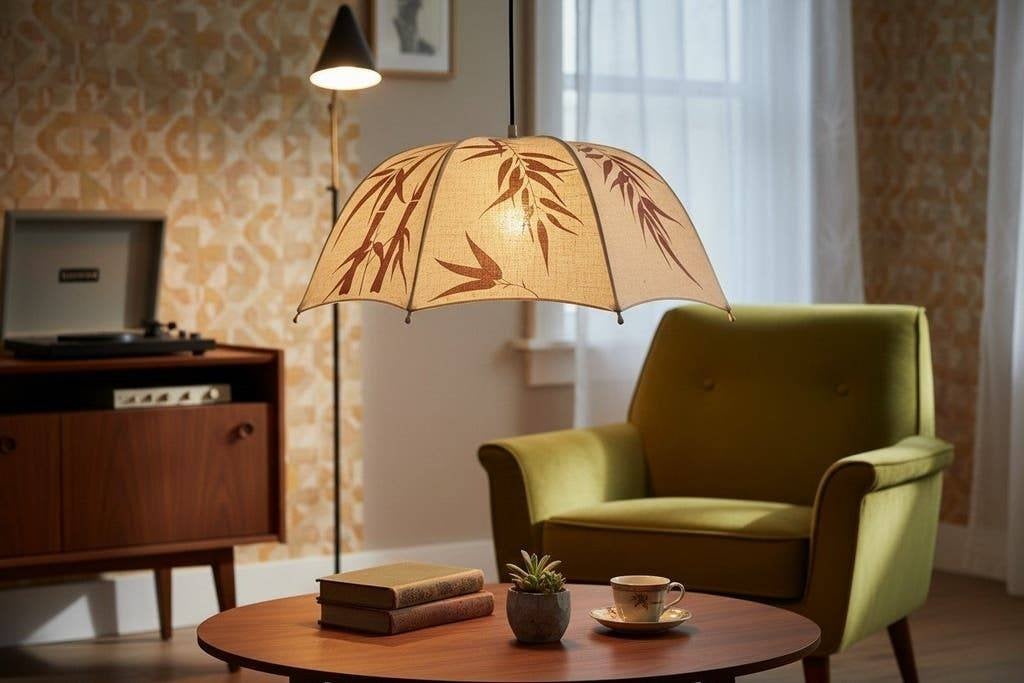Vintage jaren 70 botanical hanglamp / luster, Ophalen, 1960 tot 1980, Noord-Brabant