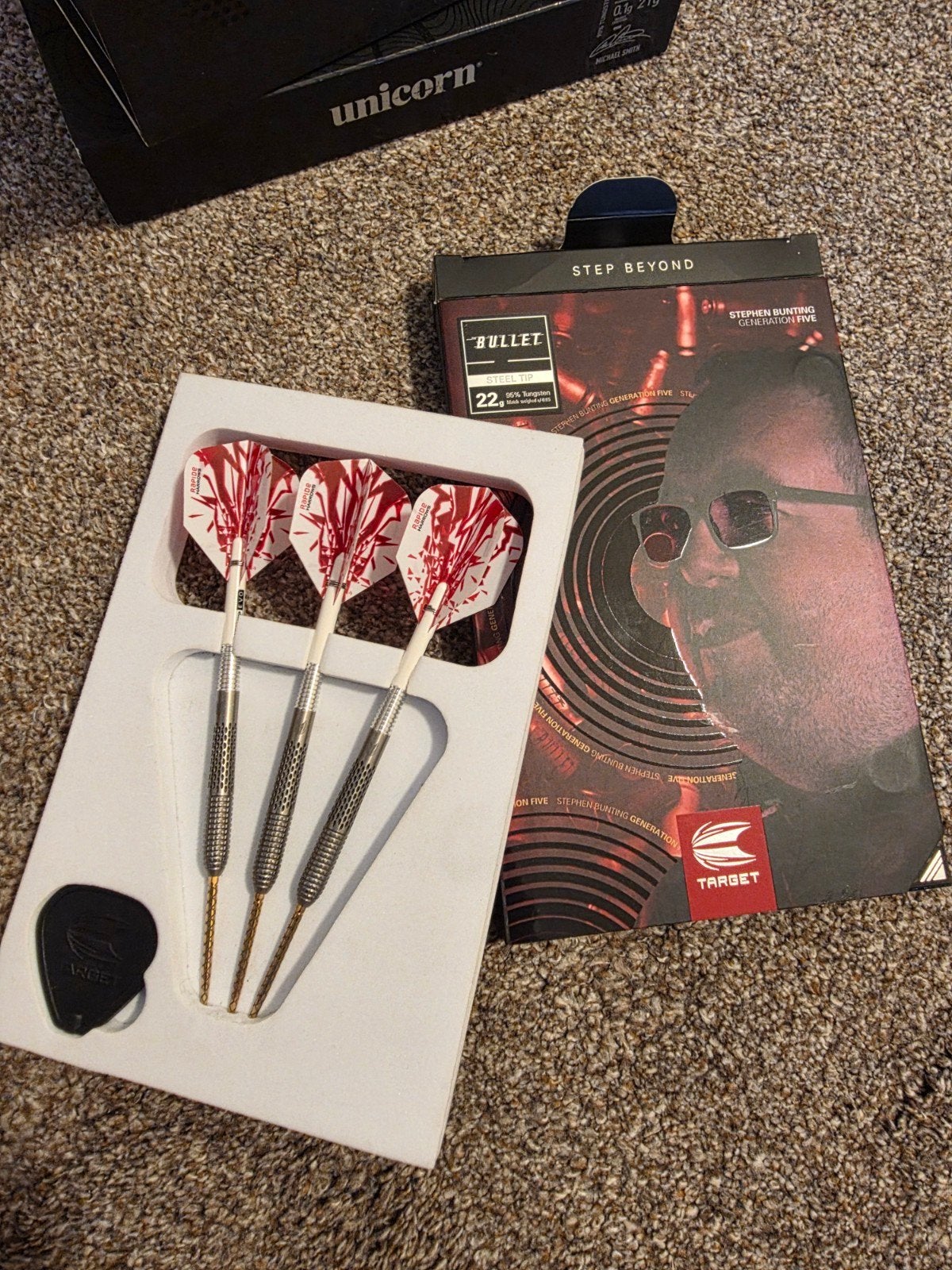 Stephen Bunting G5 22gr Darts - Te Koop/Ruil, Ophalen of Verzenden, Zo goed als nieuw, Pijlen