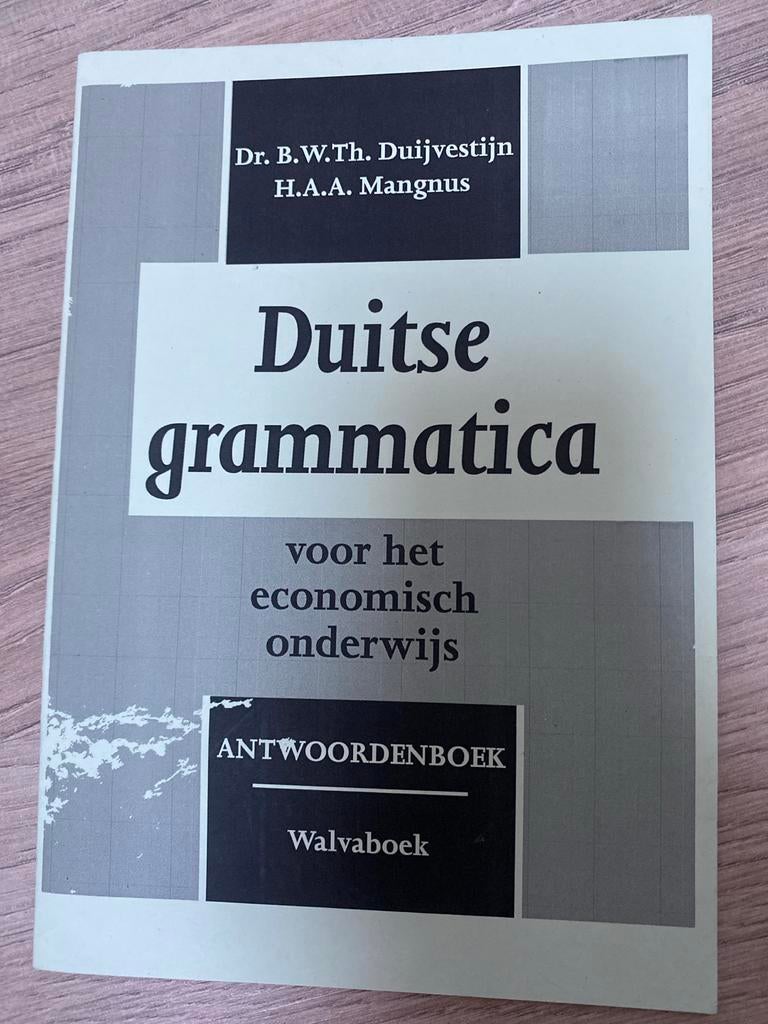 Duitse grammatica voor economisch onderwijs + antwoordenboek, Boeken, Ophalen of Verzenden, Gamma, Gelezen, HBO