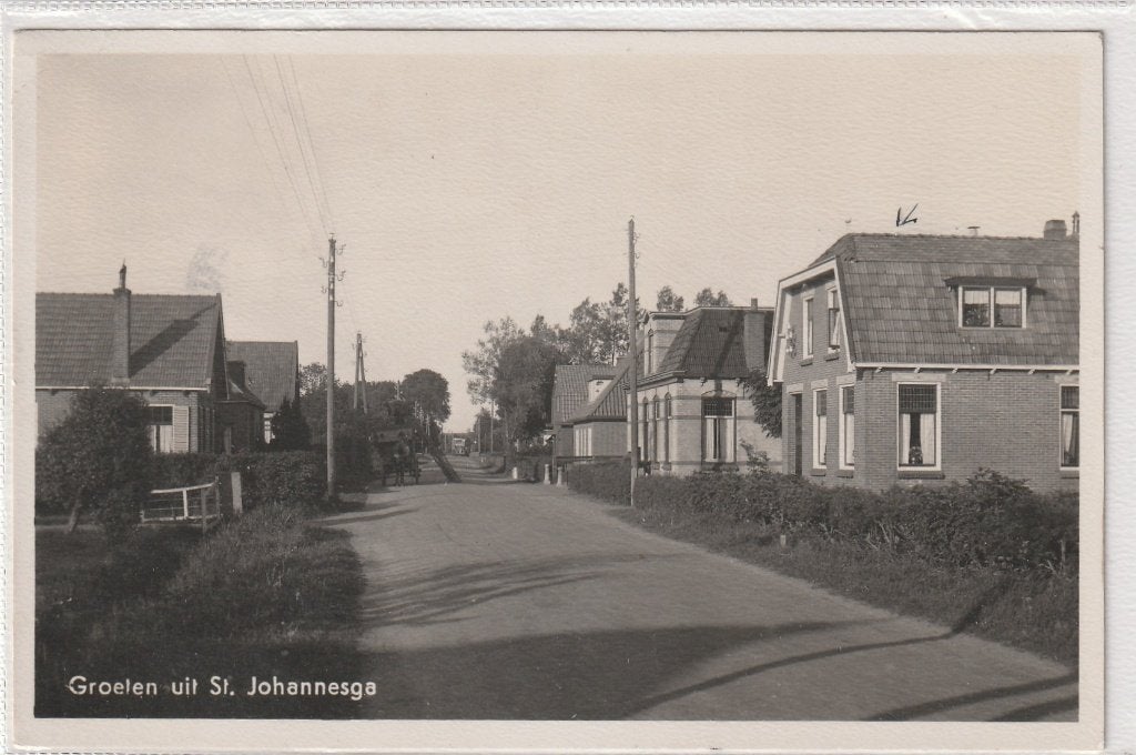 St. Johannesga  fotokaart, Ophalen of Verzenden, 1920 tot 1940, Gelopen, Friesland