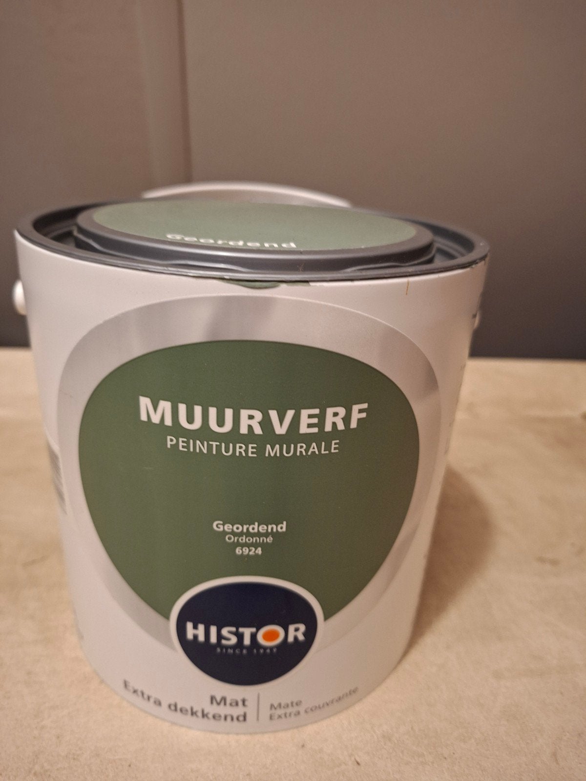 Histor Muurverf Geordend 6924 - Extra Mat Dekkend, Ophalen of Verzenden, Zo goed als nieuw