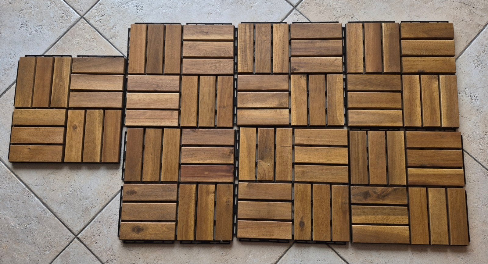 7 IKEA RUNNEN Vlonder tegels, buiten, acacia hout NIEUW, Ophalen of Verzenden, Nieuw, Hout