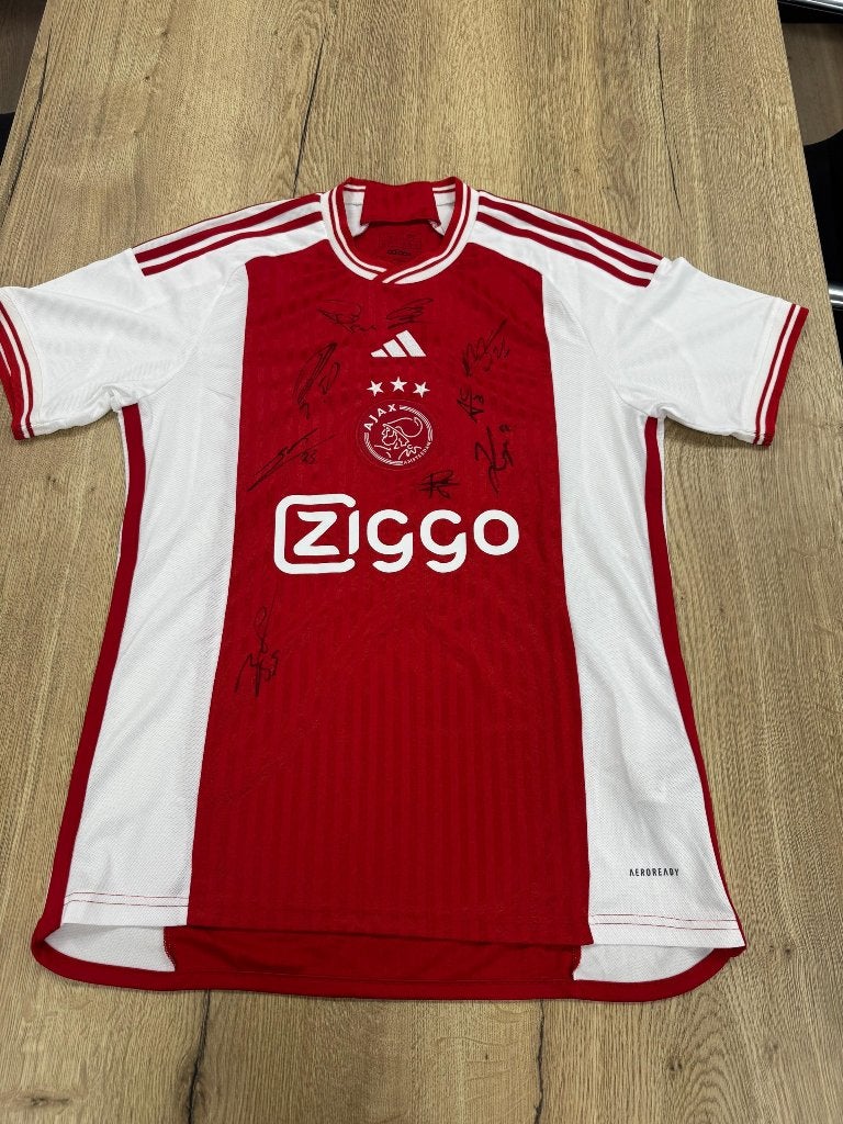 Getekend Ajax Shirt voor Alpe D'Huzes, Maat 52/54 (L), Nieuw, Ophalen of Verzenden, Adidas