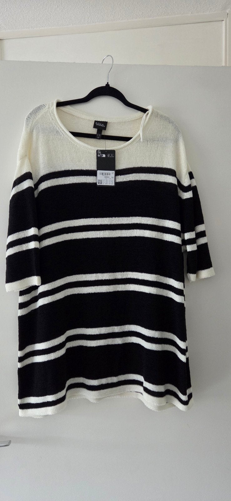 Ulla Popken gestreepte trui - Nieuw met kaartje, maat 50/52, Zwart, Trui of Vest, Nieuw, Ulla Popken