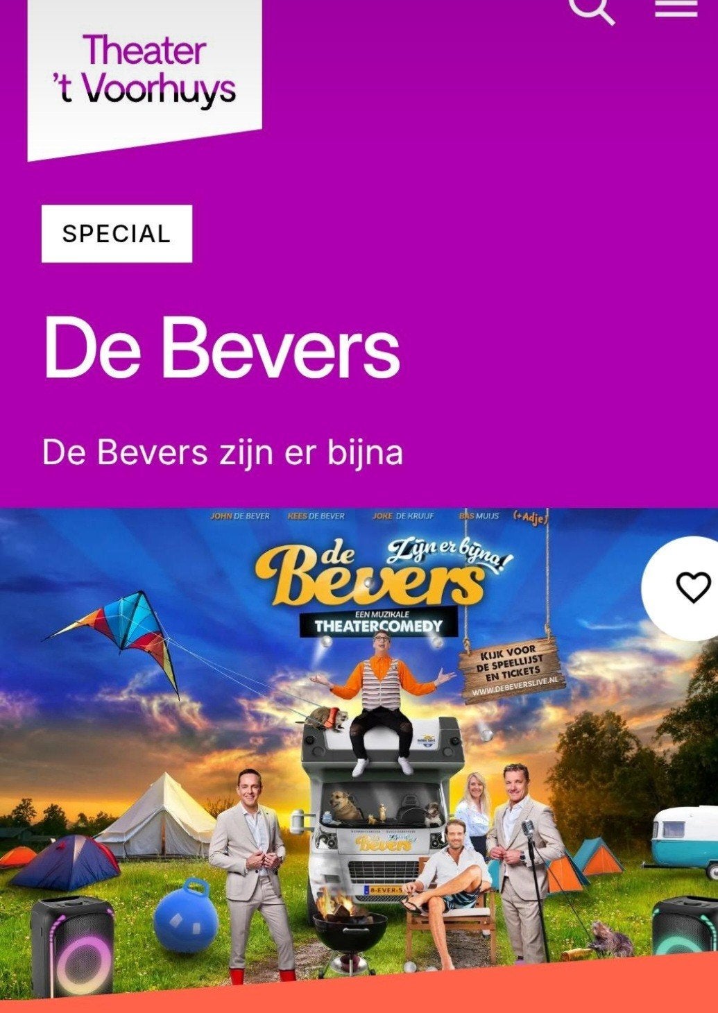 2 kaartjes voor de Bevers in Emmeloord., Tickets en Kaartjes, Twee personen, Ticket of Toegangskaart