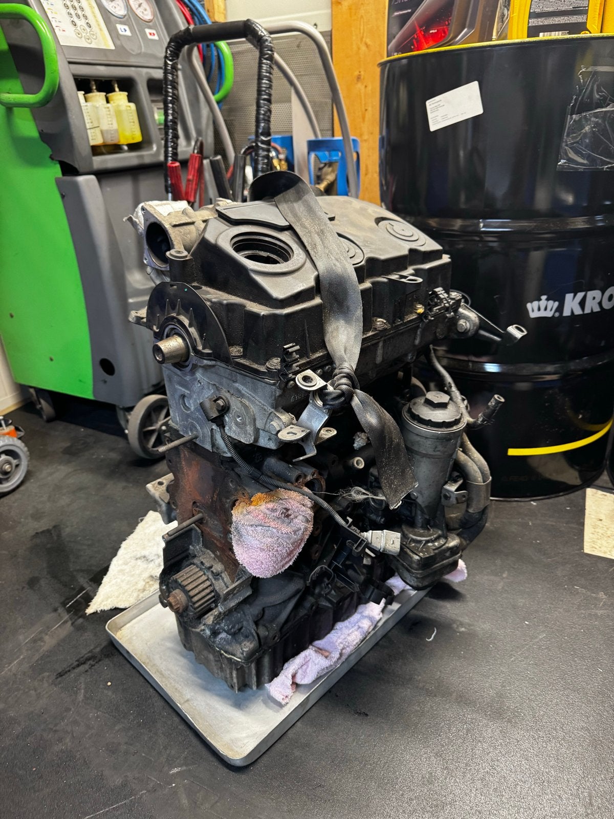 Defecte motor voor onderdelen - VW/Audi 1.9 tdi, Ophalen, Gebruikt, Volkswagen
