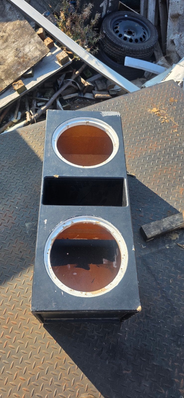 2x12 inch subwoofer kist, Ophalen, Gebruikt