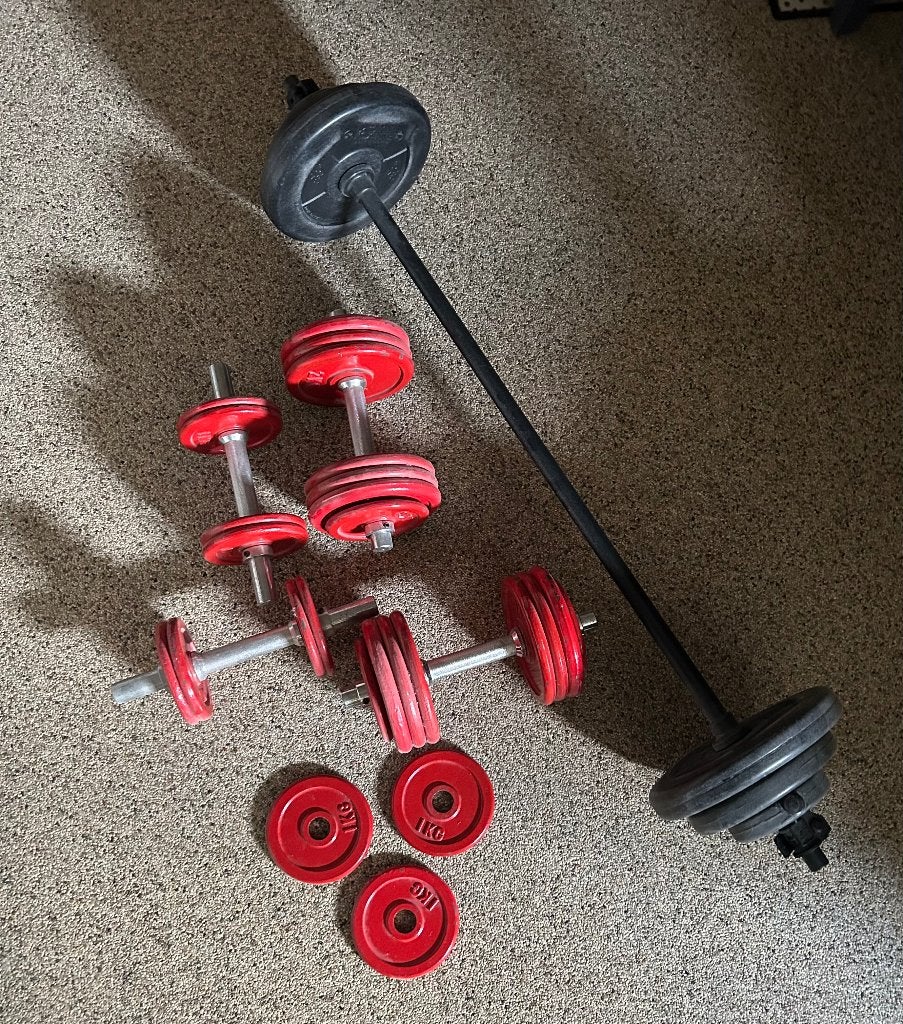 Trainingsgewichten, Ophalen, Gebruikt, Rug, Dumbbell
