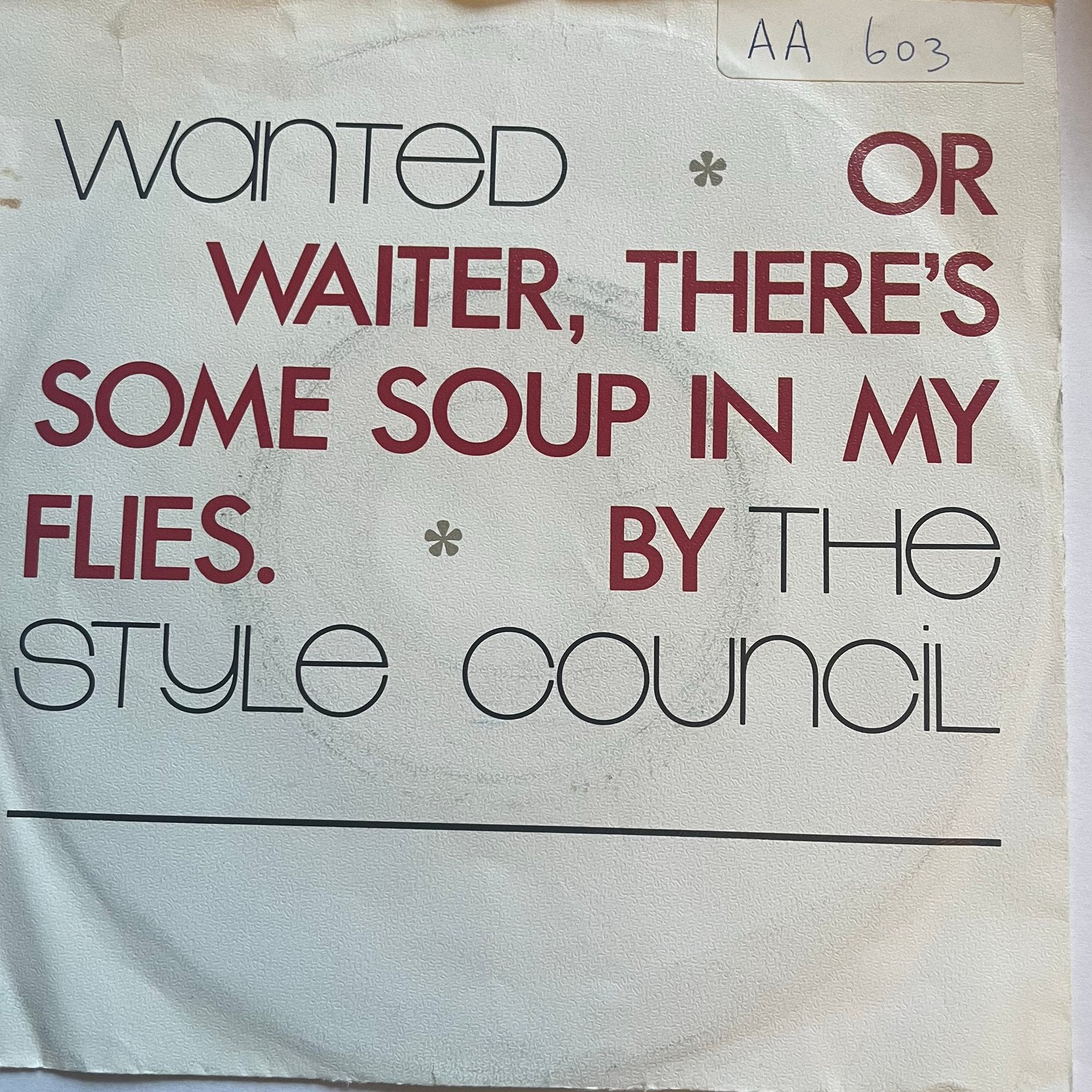 The Style Council - EP - Wanted or waiter there’s some soup, Ophalen of Verzenden, Zo goed als nieuw, EP