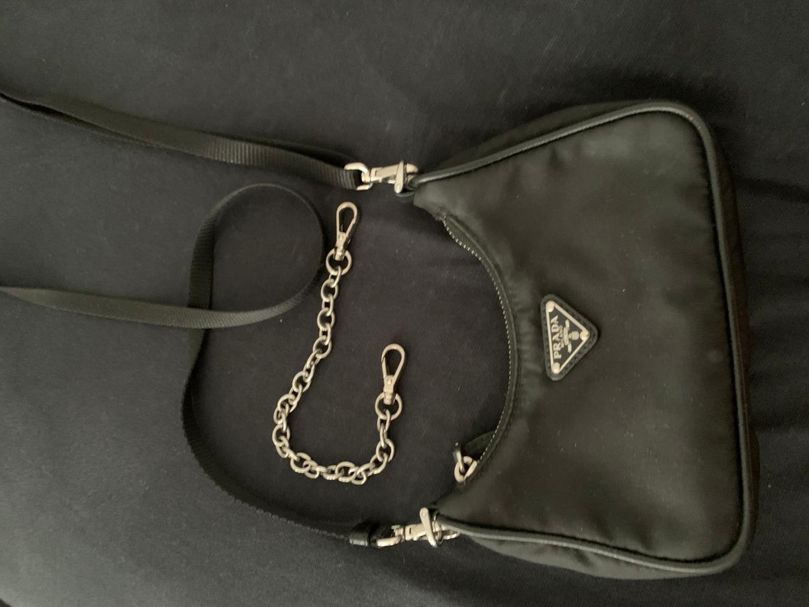 Prada mini re edition 2000 black, Ophalen, Zwart, Handtas