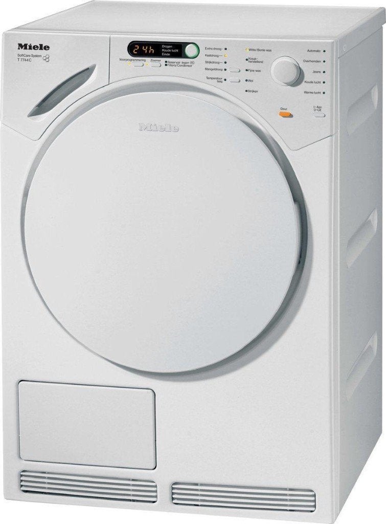 Miele T7744C SoftCare condensdroger – PerfectDry — netjes, Witgoed en Apparatuur, Wasdrogers, Ophalen, 6 tot 8 kg, Gebruikt, Voorlader