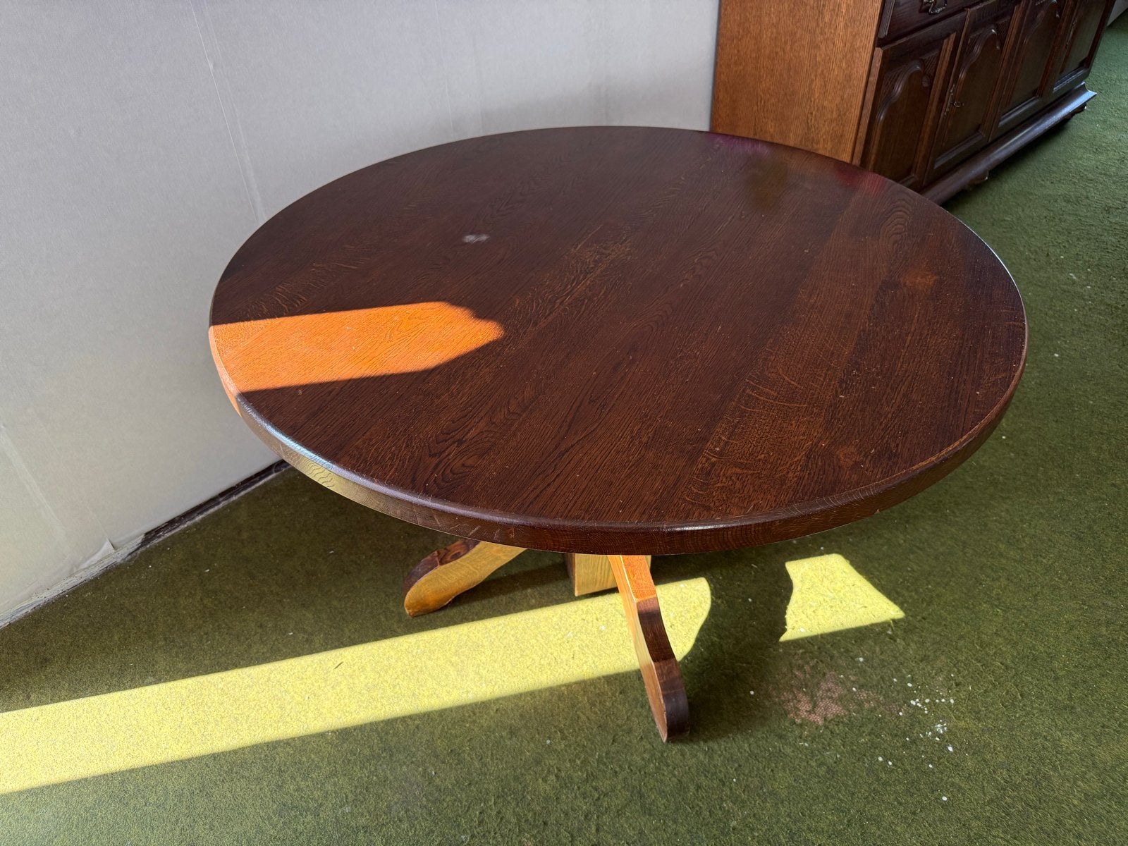 Ronde houten tafel - 120 cm diameter, Antiek en Kunst, Ophalen