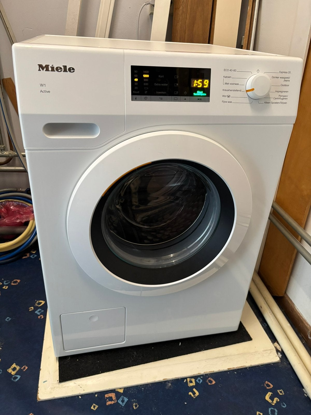 KansKoop MIELE wasmachine WCA-030 Active, Ophalen, Zo goed als nieuw, Voorlader, 85 tot 90 cm