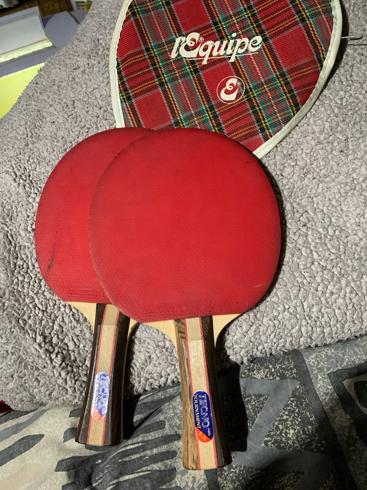 Tafeltennisbatjes set met hoes - Tecno Pro Tournament, Ophalen of Verzenden, Zo goed als nieuw