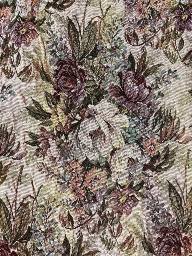 Foto 2 van Vintage brocante bedsprei foulard bloemenpatroon 164/123