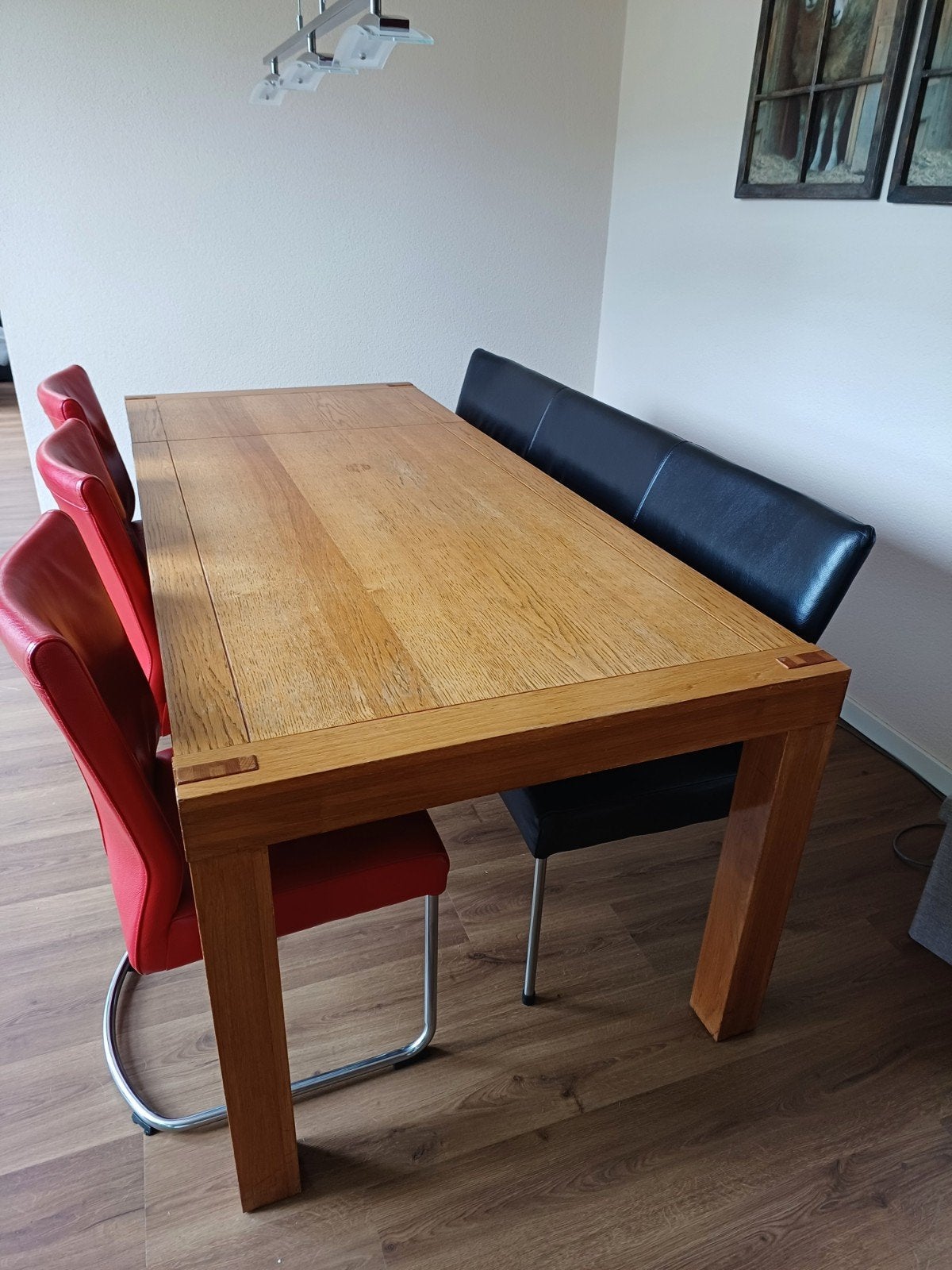 Uitschuifbare eettafel - 170/220/270 cm x 95 cm, Ophalen, Gebruikt, 50 tot 100 cm, Vijf personen of meer