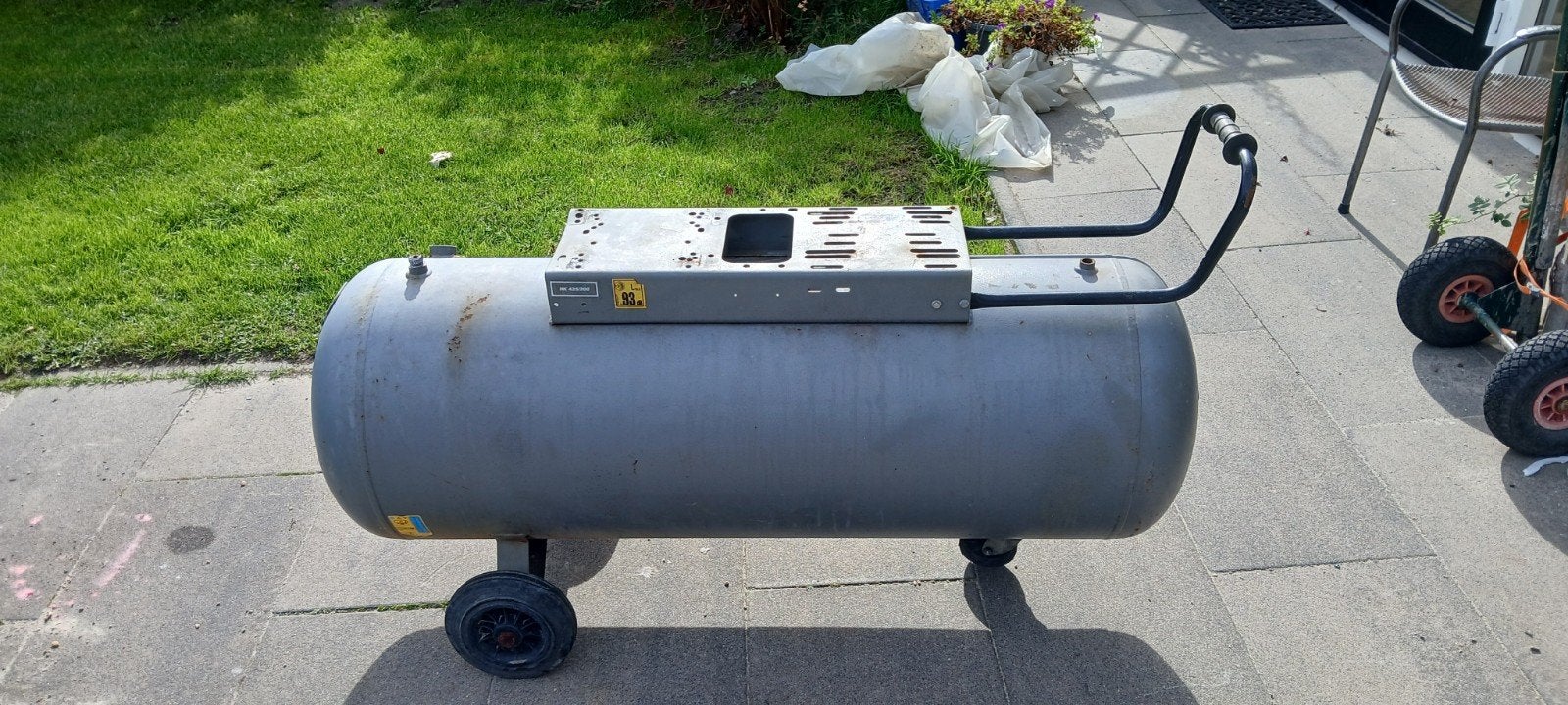 Drukvat compressor tank ketel Bbq rookvat tuinhaard kachel, 100 liter of meer, Ophalen, Gebruikt, Mobiel