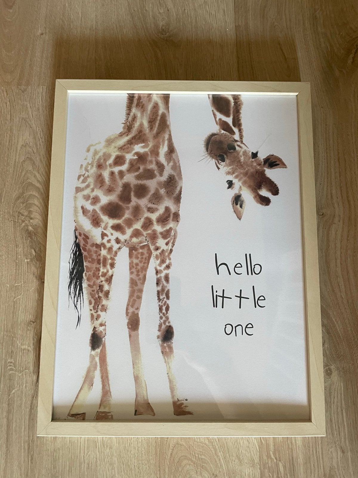 Wanddecoratie Kinderkamer - Giraffe 'Hello Little One', Verzenden, Zo goed als nieuw, IKEA, Wanddecoratie