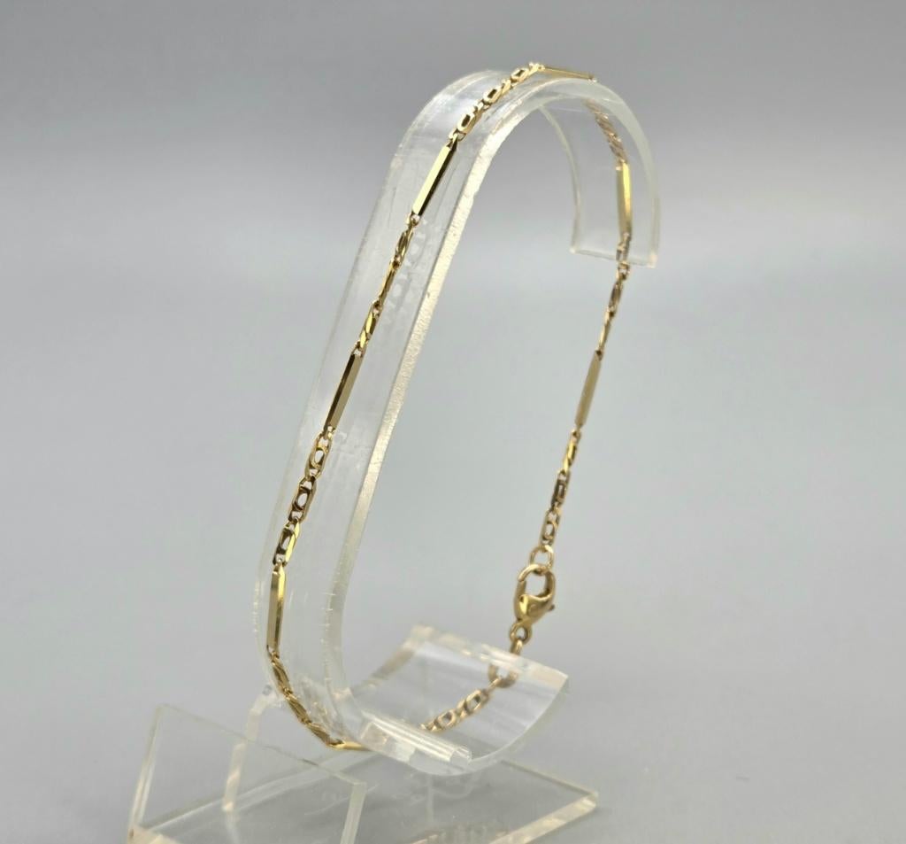 Gouden vintage fantasie schakel armband. 2026/132, Sieraden, Tassen en Uiterlijk, Armbanden, ., Ophalen of Verzenden, Zo goed als nieuw
