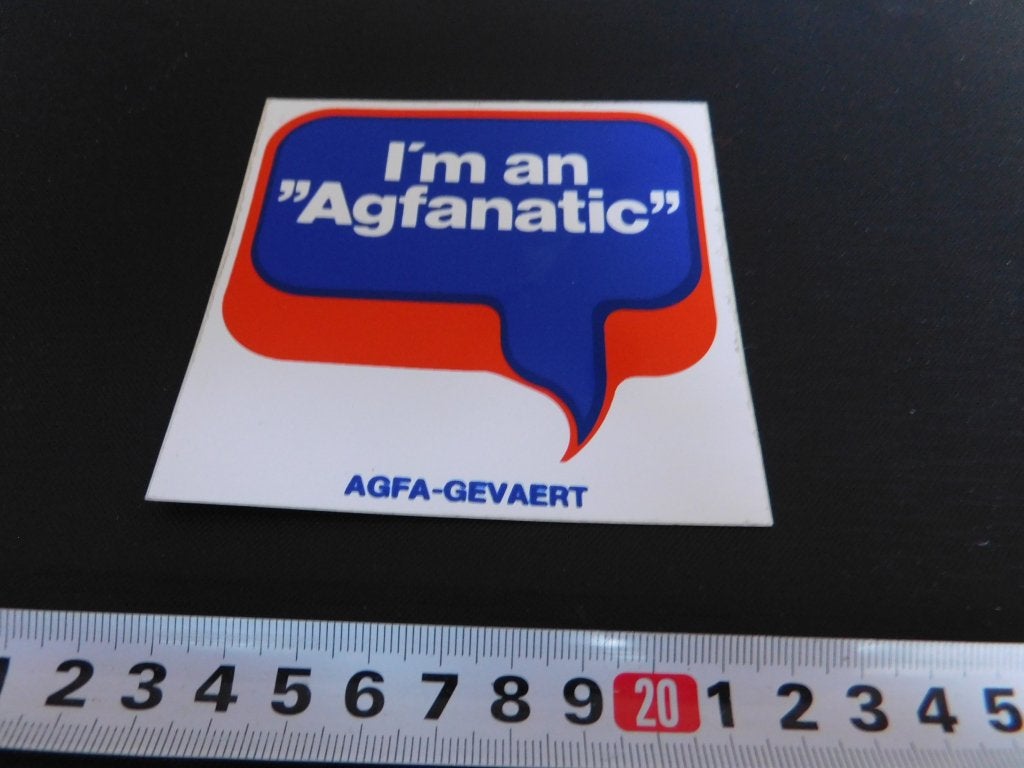 sticker AGFA -GEVAERT  I'm an Agfanatic, Ophalen, Zo goed als nieuw