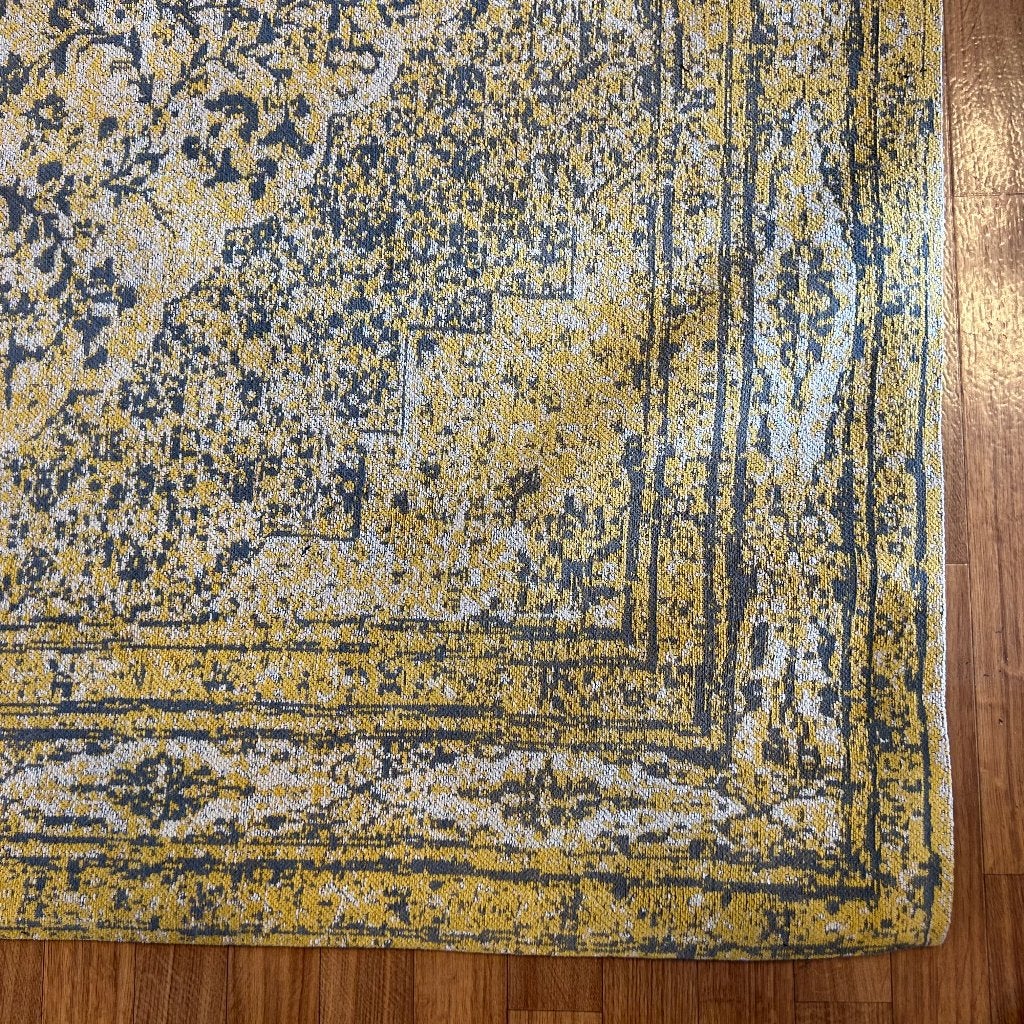 vintage vloerkleed tabriz - 290 x 200 Geel - Gratis bezorgd, TTM Wonen, Meubels – (Perzische) Tapijten en Woonaccessoires, Ophalen of Verzenden