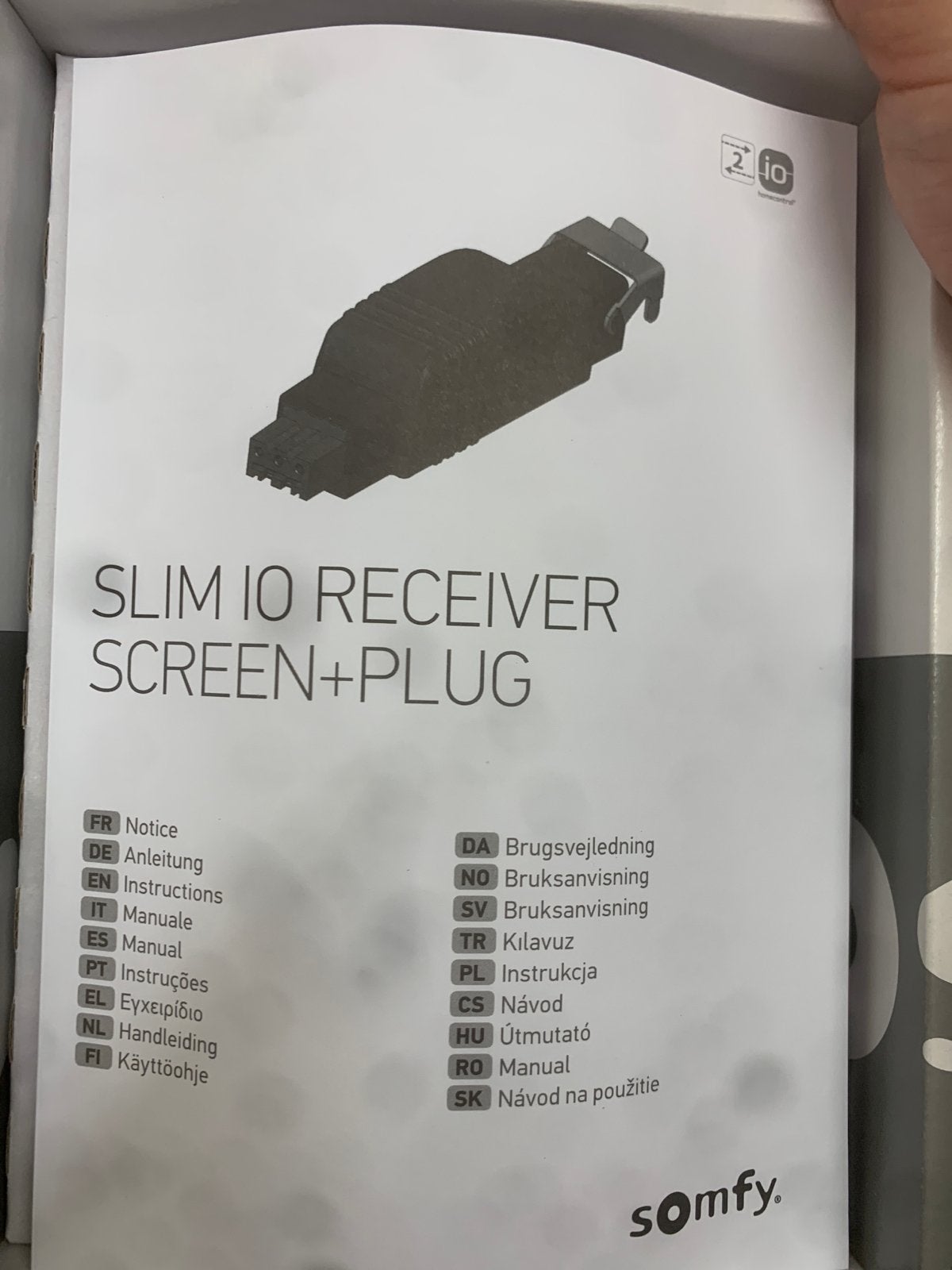 Somfy Slim IO Receiver Screen+Plug - Nieuw, Ophalen of Verzenden, Nieuw, Overige merken, Overige typen