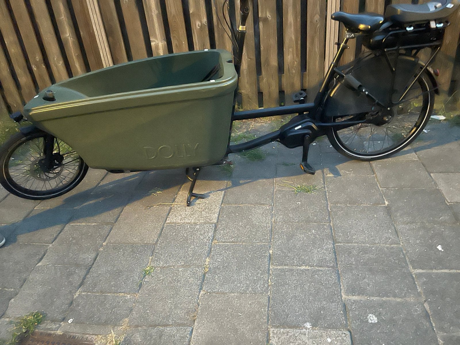 Dolly bakfiets bafang midden moter (opknapper), Fietsen en Brommers, Fietsen | Bakfietsen, Ophalen of Verzenden, Zo goed als nieuw