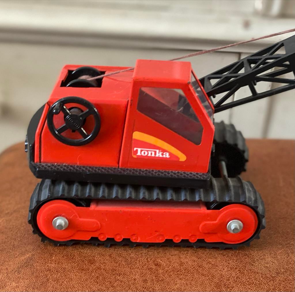 Tonka hijskraan metaal - Vintage speelgoed, Antiek en Kunst, Antiek | Speelgoed, Ophalen of Verzenden