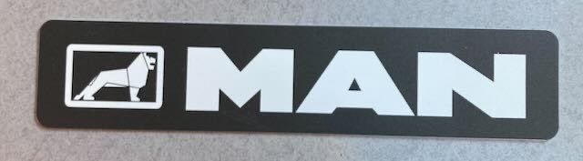 MAN showroom  kentekenlaat - reclamebord kunststof 52x11 cm., Ophalen of Verzenden, Zo goed als nieuw, Auto's
