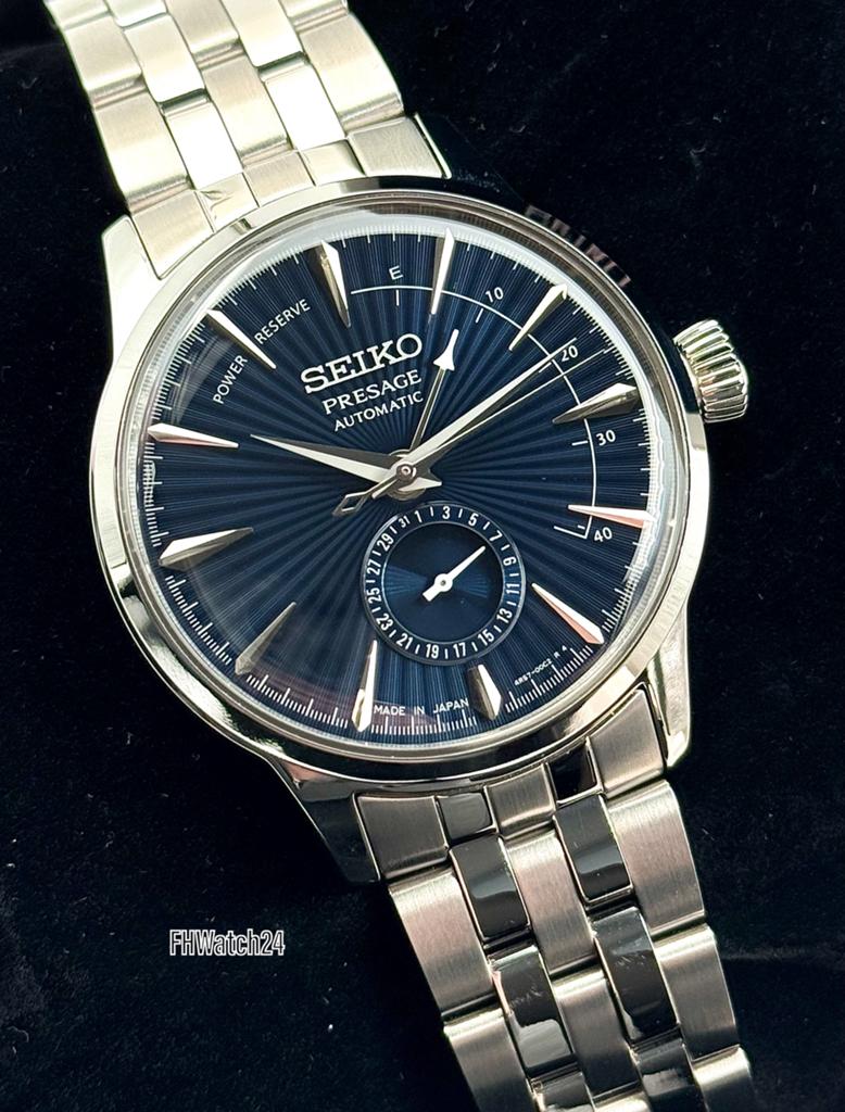 Seiko Presage Power Reserve SSA347J1. Ongedragen Compleet !, Staal, Polshorloge, Ophalen of Verzenden, Zo goed als nieuw