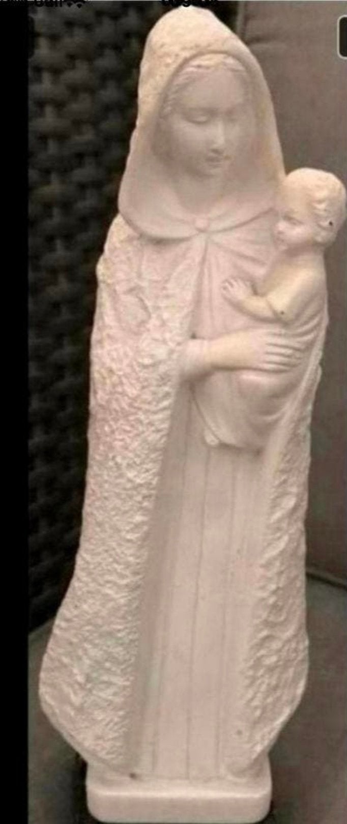 MARIA MET HAAR ZOON,ANTIEK ZWAAR BEELD OP MARMER,MOOI!, Antiek en Kunst, Ophalen of Verzenden