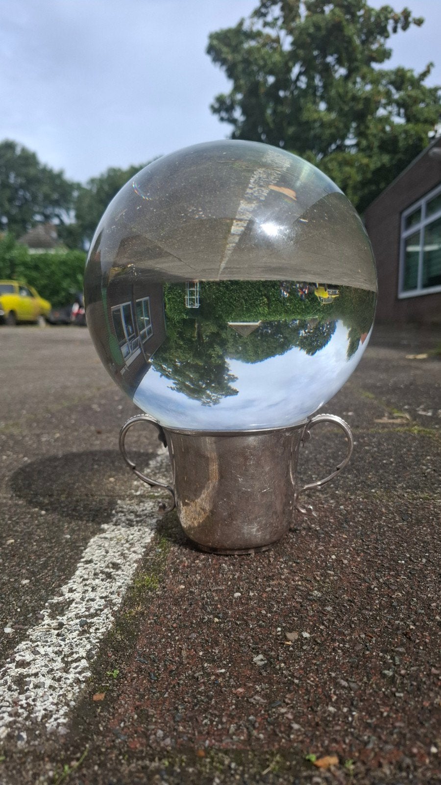 kristallen bol 20cm!, Verzamelen, Ophalen of Verzenden
