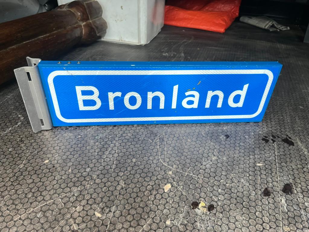 Straatnaambord Bronland, Verzamelen, Merken en Reclamevoorwerpen, Ophalen of Verzenden, Gebruikt, Overige typen
